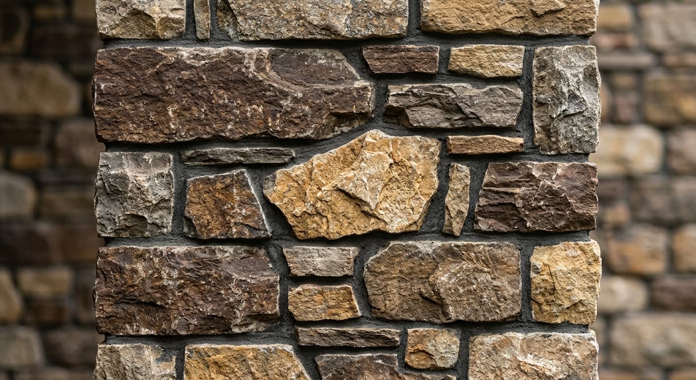 Stone masonry detail on a custom outdoor project